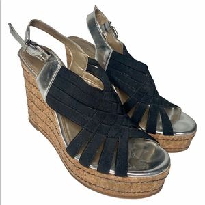 Antonio Melani Strappy Wedge Sandal Heel Size 5.5